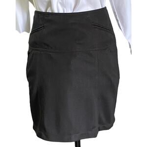 Marciano Los Angeles Womens 8 Black Career Stretch Knit Short Mini Pocket Skirt
